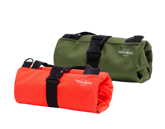 1 Orange 1 Army Green 2 Maverick Tool Rolls, with 'TOOLROLL' branding on a white background.